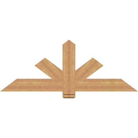 Ekena Millwork Kennewick Timber Gable Bracket, Western Red Cedar, 60"W x 22"H x 1 1/2"D x 5 1/2"F, 9/12 Pitch GBW060X22X0206KEN00SWR